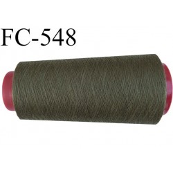 CONE de fil polyester fil n° 180 couleur vert kaki longueur de 5000 mètres bobiné en France