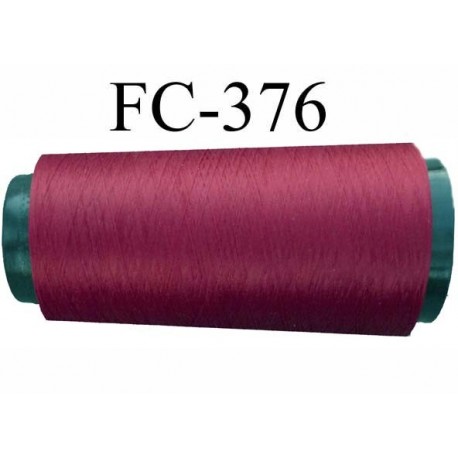 Cone de fil mousse polyamide fil n°120 couleur bordeaux longueur du cone 2000 mètres bobiné en France