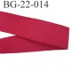 Galon ruban passementerie gros grain synthétique largeur 22 mm couleur rouge très très solide prix au mètre 