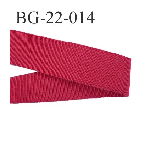 Galon ruban passementerie gros grain synthétique largeur 22 mm couleur rouge très très solide prix au mètre 