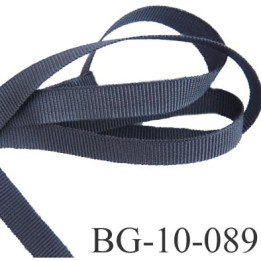 Galon ruban passementerie gros grain viscose 45% coton 55 %  largeur 10 mm couleur gris très très solide prix au mètre