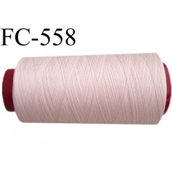 Cone de fil mousse polyamide n° 100/2 couleur rose chair longueur  1000 mètres bobiné en France