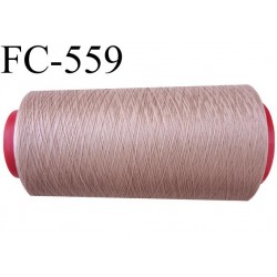 Cone de fil mousse polyamide fil n° 100/2 couleur chair ou marron glacé clair longueur 2000 mètres bobiné en France