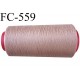 Cone de fil mousse polyamide fil n° 100/2 couleur chair ou marron glacé clair longueur 5000 mètres bobiné en France