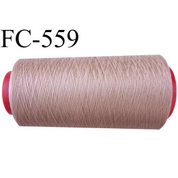 Cone de fil mousse polyamide fil n° 100/2 couleur chair ou marron glacé clair longueur 5000 mètres bobiné en  France