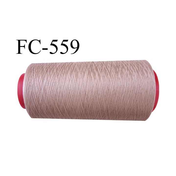 Cone de fil mousse polyamide fil n° 100/2 couleur chair ou marron glacé clair longueur 5000 mètres bobiné en  France