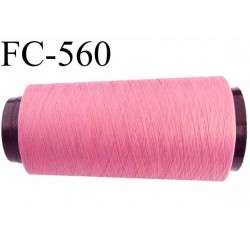 Cone de fil mousse polyamide fil n° 120 couleur rose malabar longueur 1000 mètres bobiné en France