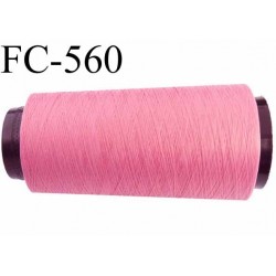 Cone de fil mousse polyamide fil n° 120 couleur rose malabar longueur 2000 mètres bobiné en France