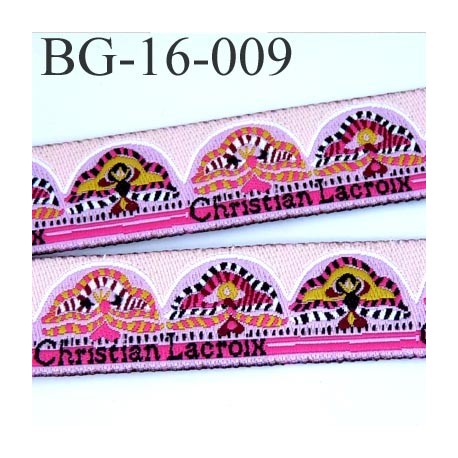 galon ruban passementerie Christian Lacroix multi couleur magnifique très beau largeur 16 mm prix au mètre 