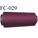 Cone de fil mousse polyamide fil n° 120 couleur bordeau prune longueur 5000 mètres bobiné en France