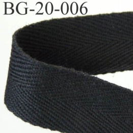 biais sergé coton souple et doux  galon ruban couleur noir largeur 20 mm prix au mètre