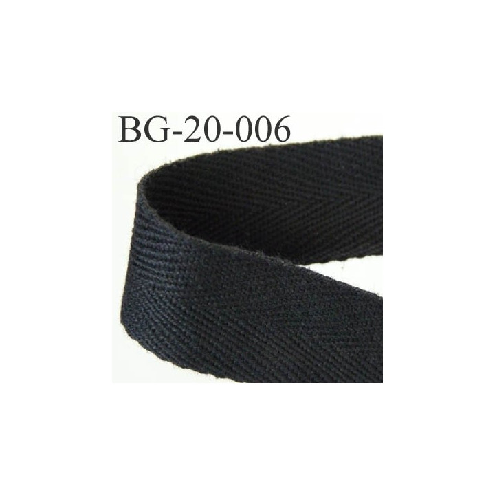 biais sergé coton souple et doux  galon ruban couleur noir largeur 20 mm prix au mètre