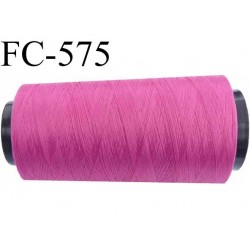 Cone de fil mousse polyester fil n° 160 couleur fushia longueur du Cone 1000 mètres bobiné en France