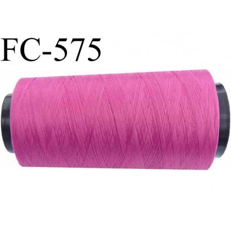 Cone de fil mousse  polyester fil n° 160 couleur fushia  longueur du Cone 1000 mètres bobiné en France