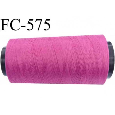 Cone de fil mousse polyester fil n° 160 couleur fushia longueur du Cone 2000 mètres bobiné en France