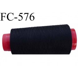 Cone de fil polyester n° 100 couleur noir longueur du cone 1000 mètres bobiné en France