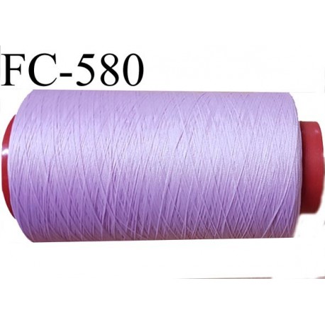 Cone de fil mousse polyamide fil n° 120 couleur violine lilas parme clair longueur du cone 1000 mètres bobiné en France