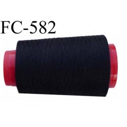 CONE de fil polyester fil n° 40 couleur noir longueur de 1000 mètres bobiné en France