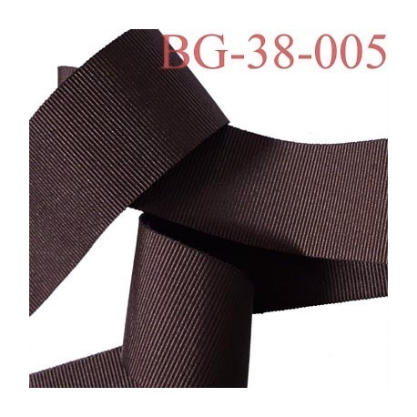  galon ruban gros grain couleur marron très très solide et souple polyester largeur 38 mm prix au mètre