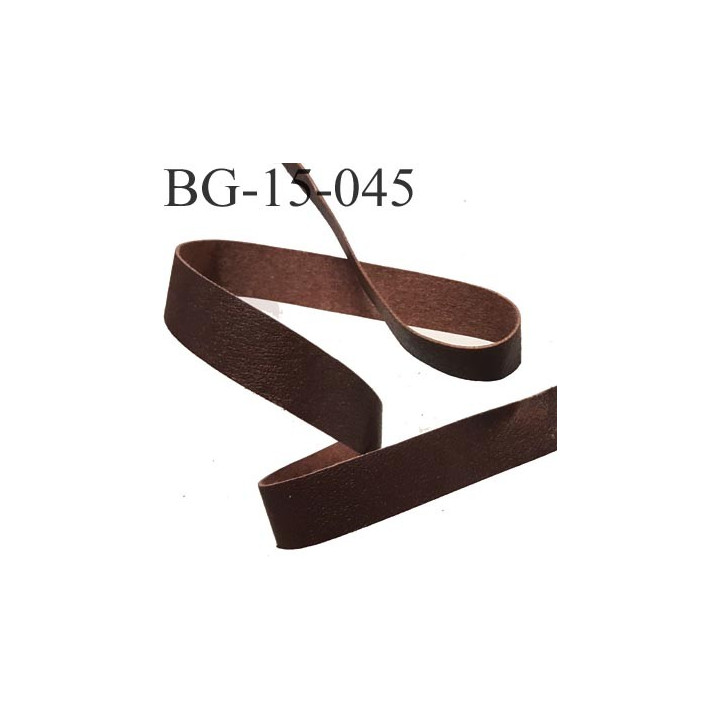 Destockage galon ruban couleur marron façon cuir  largeur 15 mm souple et doux très agréable au touché prix au mètre