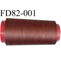 Destockage Cone de fil mousse polyester fil n° 165 couleur marron longueur 2000 mètres bobiné en France