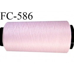 Cone de fil mousse polyester fil n°110 couleur rose longueur du cone 1000 mètres bobiné en France