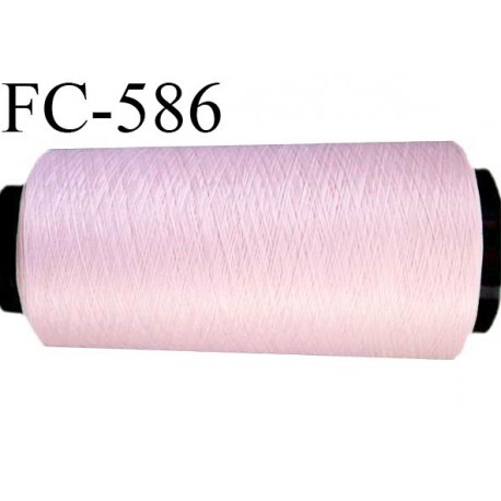 Cone de fil mousse polyester fil n°110 couleur rose longueur du cone 1000 mètres bobiné en France