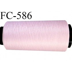 Cone de fil mousse polyester fil n°110 couleur rose longueur du cone 2000 mètres bobiné en France