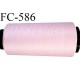 Cone de fil mousse polyester fil n°110 couleur rose longueur du cone 5000 mètres bobiné en France