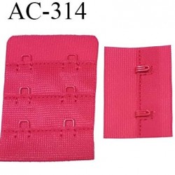 attache rallonge extension de soutien gorge 2 crochets 3 hauteur largeur 38 mm couleur groseille