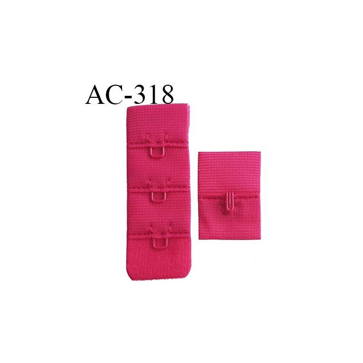 attache rallonge extension de soutien gorge 1 crochets 3 hauteur largeur 20 mm couleur groseille