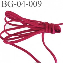 gallon ganse ruban cordon ou lien a plat lacette 100% coton largeur 4 mm couleur rouge très solide prix au mètre