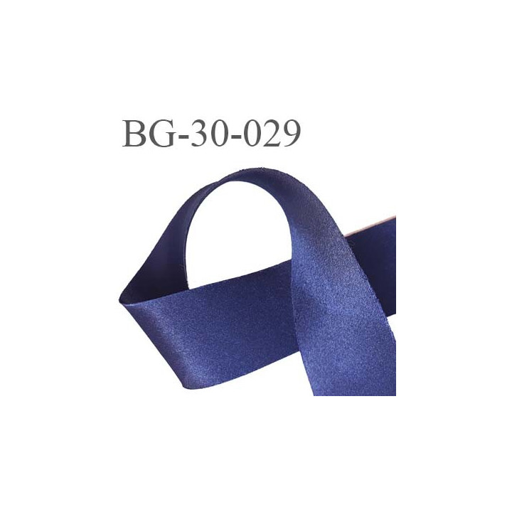 biais galon ruban satin brillant couleur bleu marine largeur 30 mm prix au mètre 
