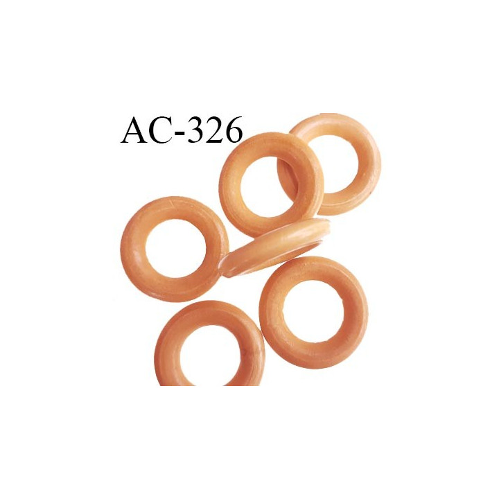 Anneau en bois vernis couleur bois clair diamètre extérieur 36 mm diamètre intérieur 19 mm épaisseur 7 mm
