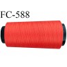 Cone de fil polyester fil n° 120 couleur corail cone de 1000 mètres bobiné en France