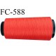 Cone de fil polyester fil n° 120 couleur corail cone de 2000 mètres bobiné en France