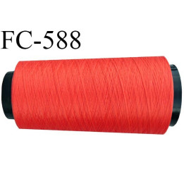 Cone de fil  polyester  fil n° 120 couleur corail cone de 5000 mètres bobiné en France