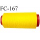 Cone 1000 mètres de fil mousse polyamide fil n° 120 couleur jaune bobiné en France