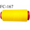 Cone 5000 mètres de fil mousse polyamide fil n° 120 couleur jaune bobiné en France