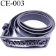 Ceinture 105 cm façon cuir créatrice nana baïla couleur noir à damier et boucle en métal noir largeur 20 mm épaisseur 2 mm