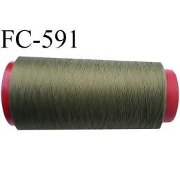 Cone 1000 mètres de fil mousse  polyester fil n°160 couleur vert  bobiné en France