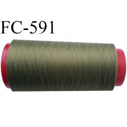 Cone 5000 mètres de fil mousse polyester fil n°160 couleur vert bobiné en France