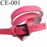 Ceinture 100 cm façon cuir haut de gamme souple très agréable au touché couleur corail largeur 14 mm épaisseur 2 m