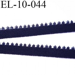 Elastique 9 mm + 2 mm picot couleur noir largeur 12 mm largeur de la bande 9 mm largeur de boucle 3 mm prix au mètre