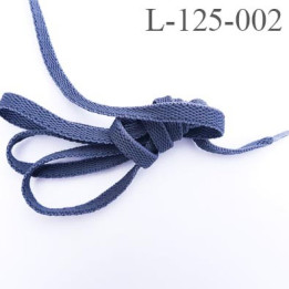 Lacet 125 cm plat  longueur 125 cm couleur gris largeur 7 mm prix pour une paire