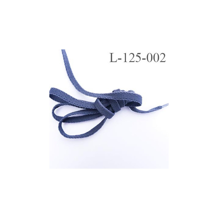 Lacet 125 cm plat  longueur 125 cm couleur gris largeur 7 mm prix pour une paire