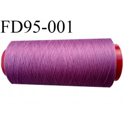 Destockage cone 2000 mètres de fil mousse polyamide fil n°120 couleur lilas pourpre bobiné en France