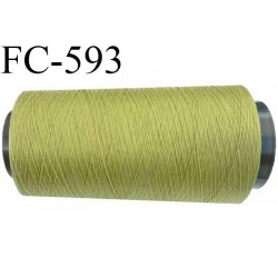 Cone 2000 mètres de fil mousse polyamide fil n° 100/2 couleur vert longueur 2000 mètres bobiné en France