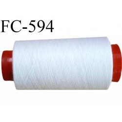 CONE de fil polyester fil n° 150 couleur blanc longueur de 2000 mètres bobiné en France