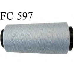 Cône de 5000 mètres fil mousse polyamide n° 120 couleur gris longueur de 5000 mètres bobiné en France